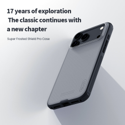 Противоударный чехол для iPhone 17 Pro Max, серия Super Frosted Shield Pro (Clear version) прозрачный тонированный от Nillkin