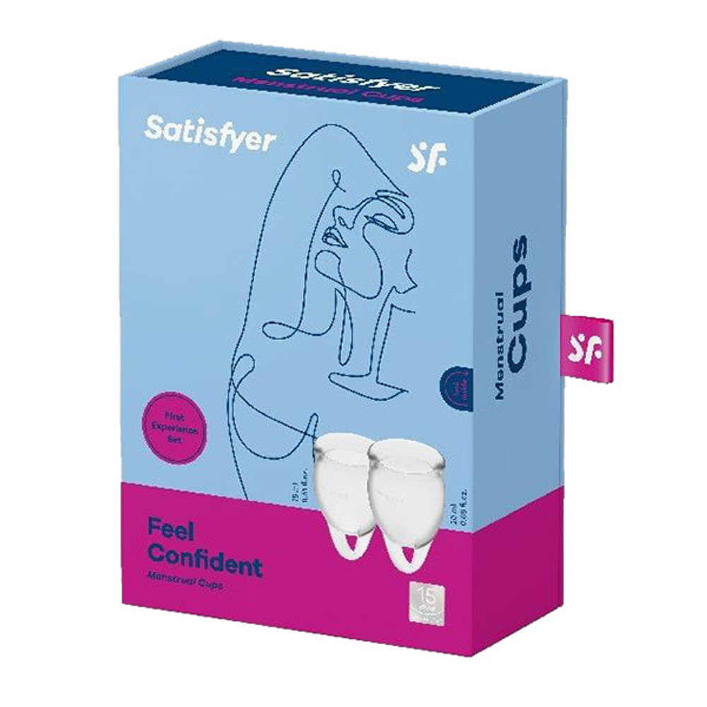 Набор прозрачных менструальных чаш Satisfyer Feel confident Menstrual Cup