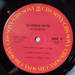 Винтажная виниловая пластинка LP Al Di Meola Splendido Hotel (Japan 1980) (No Obi)