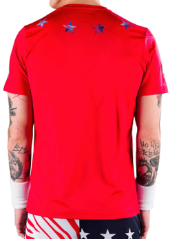 Мужская теннисная футболка Hydrogen Star Tech Tee Man - red/blue