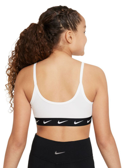 Топ для девочки теннисный Nike Dri-Fit One Sports Bra - белый