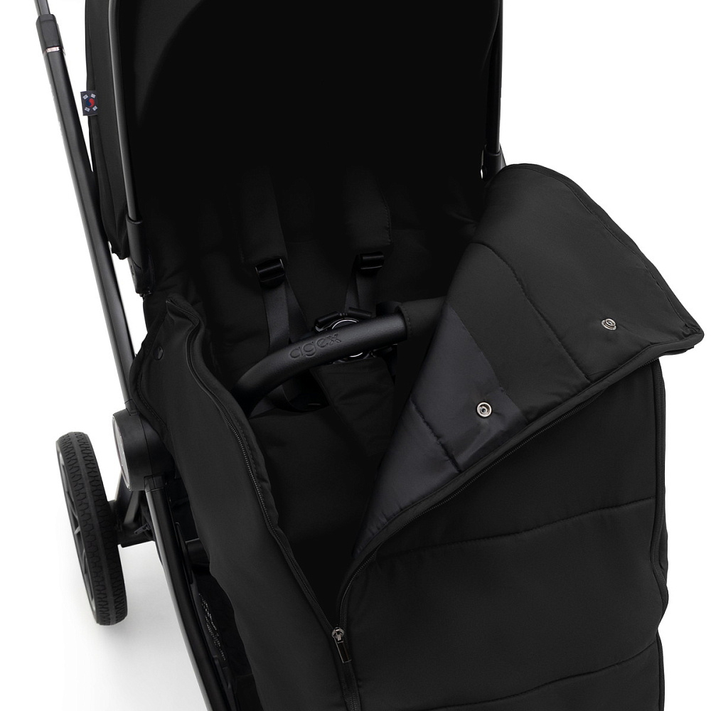 Коляска Agex Prima Pro 3 в 1 с автокреслом i-Safe Black APP626 Black (Черный)
