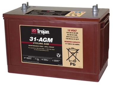 Тяговый аккумулятор Trojan 31-AGM ( 12V 100Ah / 12В 100Ач ) - фотография