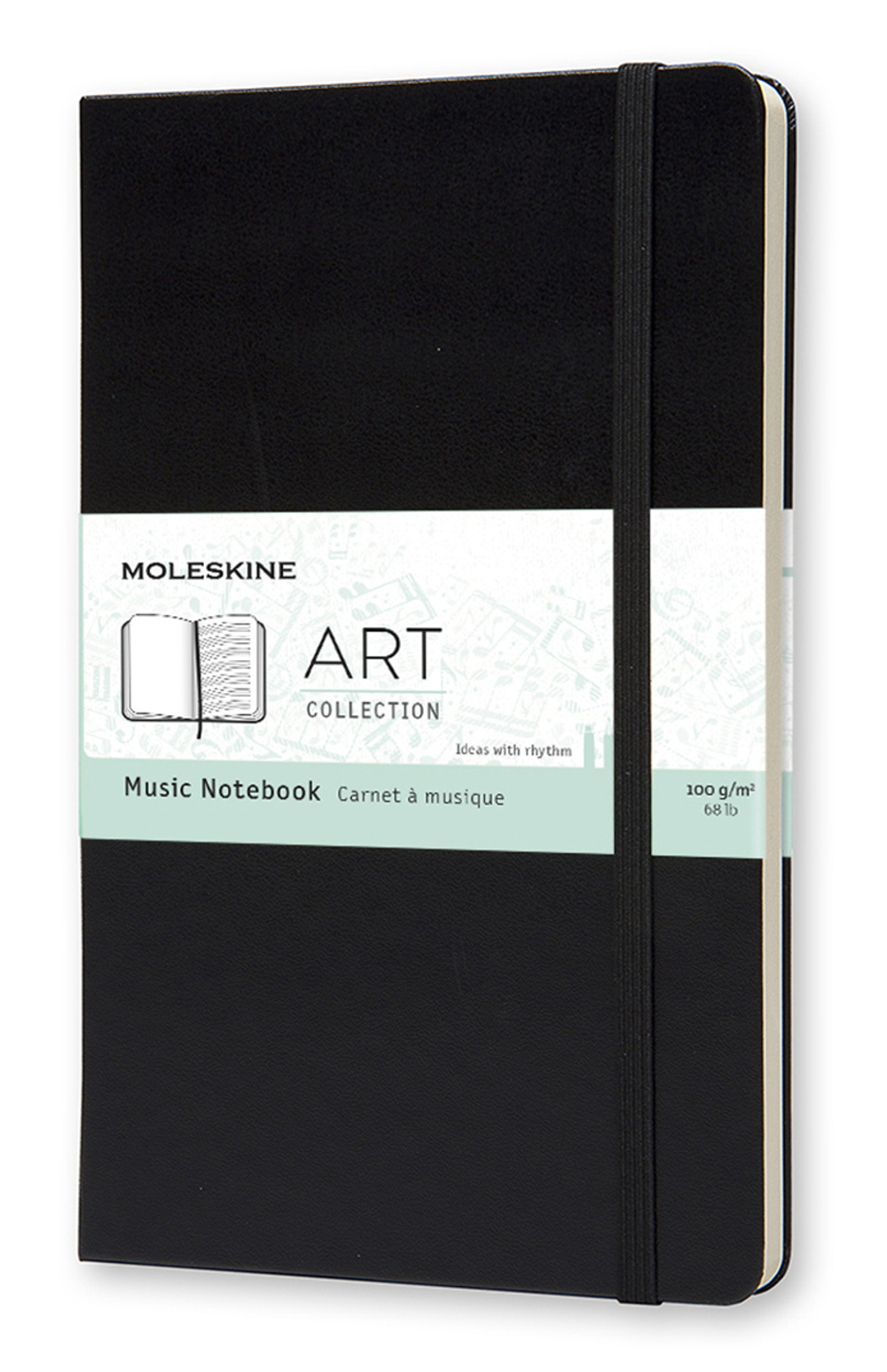 Блокнот для нот Moleskine Music Notebook (ARTQP081) 13х21 см, 192стр., твердая обложка, черный
