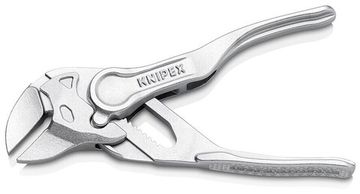 XS Клещи переставные - гаечный ключ, 21 мм (3/4"), L-100 мм, Cr-V, серые KNIPEX  86 04 100 KN-8604100