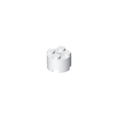 Lego 50шт Кирпич 2x2 круглый с осевым отверстием (белый) 3941 / 614301
