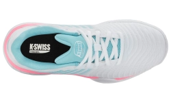 Женские кроссовки для padel K-Swiss Express Light 3 Padel - white/soft neon blue/neon buble gum