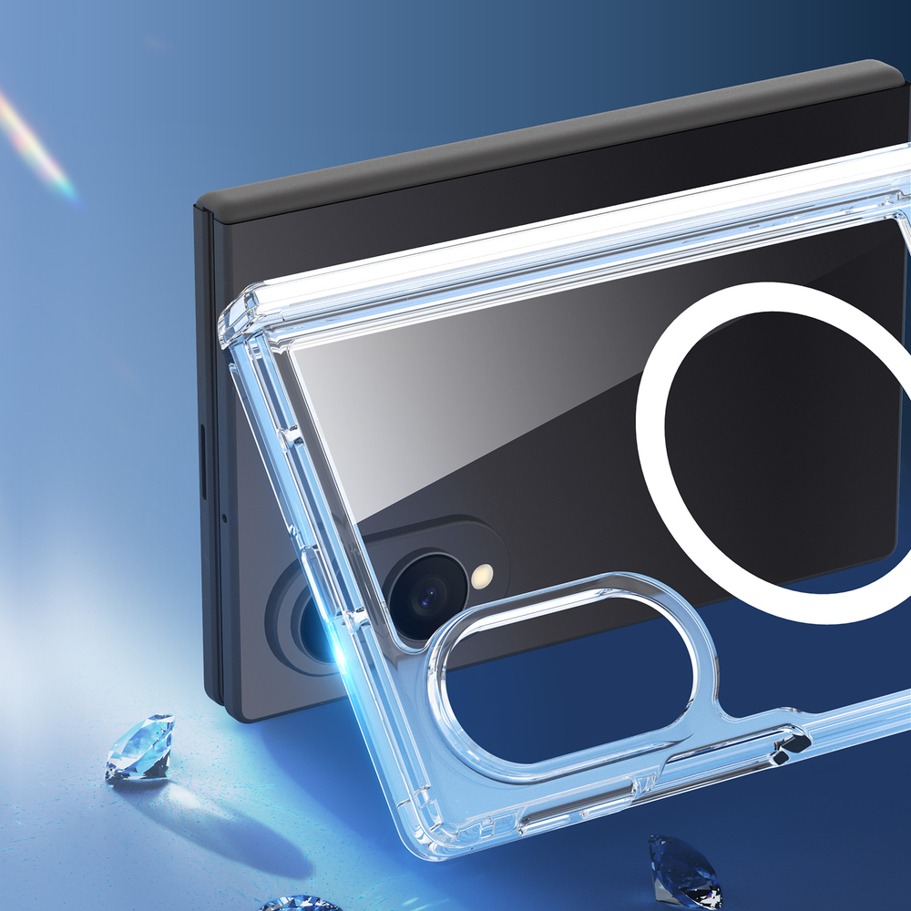 Прозрачный защитный чехол с MagSafe для Samsung Galaxy Z Fold 8, серия Clin Mag Series от Dux Ducis