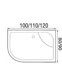 Душевая кабина RIVER NARA 120/90/44  МТ R 120x90x210 10000003642 Правая или левая  Ассимметрия