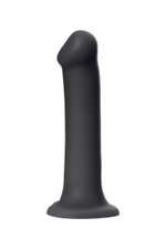 Черный фаллос на присоске Silicone Bendable Dildo XL - 20 см. (Цвет: черный)