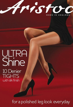 Однородные колготки с блеском Ultra Shine (Размер: L) (Цвет: телесный)