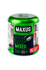 Презервативы Maxus, набор, латекс, железный кейс,15 шт.