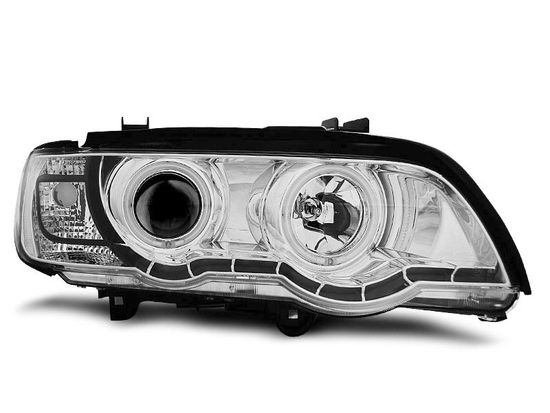 Передние фары ccfl angel eyes chrome XENON для BMW X5 E53