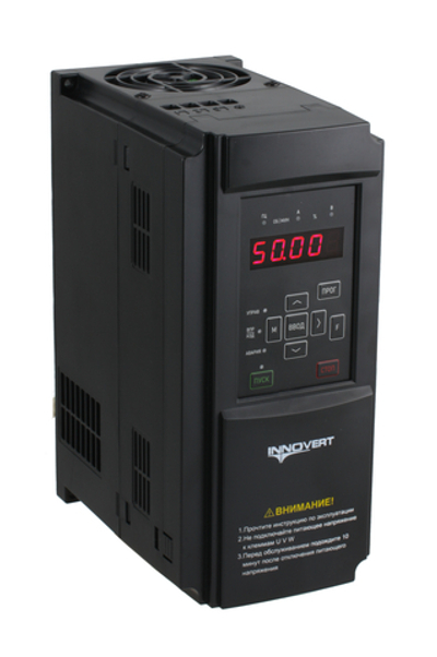 Преобразователь частоты INNOVERT IBD552P43E (5,5 кВтx380 В), выходной ток 13 А