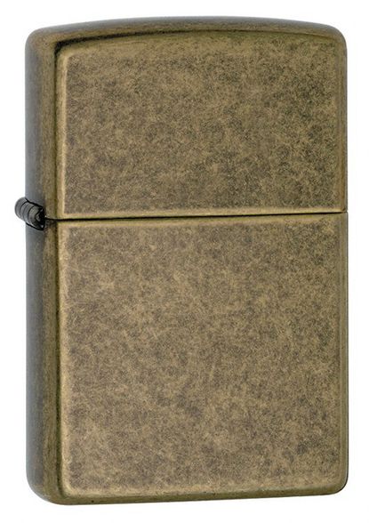 Цена наЗажигалка ZIPPO Antique Brass, латунь, золотистый, матовая, 36х56х12 мм