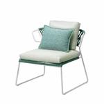 Кресло лаунж плетеное Scab Design Lisa Lounge Filo, лен, ментоловый
