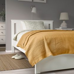 IKEA INDIRA (ИКЕА ИНДИРА) — Покрывало, желто-бежевое, 150x250 см, фото 3
