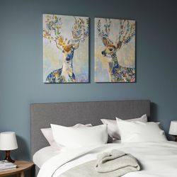 IKEA PJÄTTERYD (ИКЕА ПЙЭТТЕРУД) — Изображение, разноцветные олени, 50x70 см, фото 6