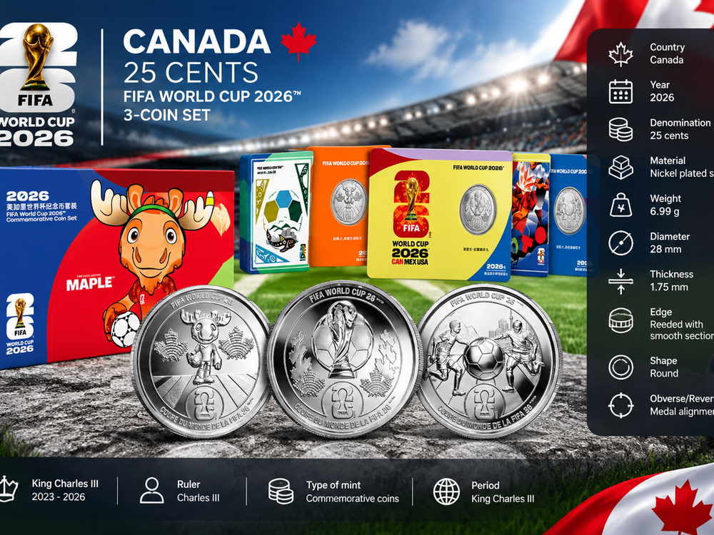 Канада 25 центов, 2026 Чемпионат мира по футболу FIFA 2026
