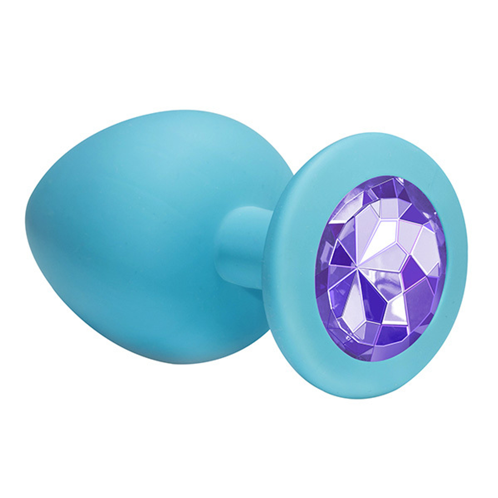 Анальная пробка Lola Games Emotions Cutie Large Turquoise light purple crystal 4013-04Lola