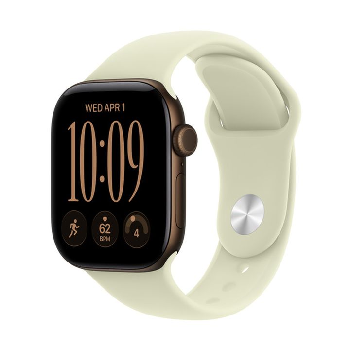 Смарт-часы Apple Watch Series 12 GPS 42mm Dark Bronze Aluminium, Pale Succulent Sport Band, размер S/M