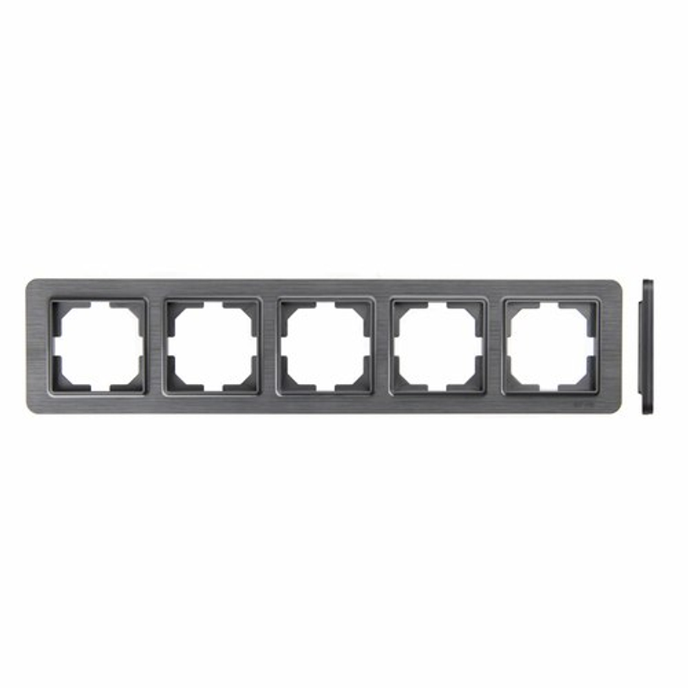 Рамка 5-местная прилегающая ARVIA Electric, закругленный угол, серебрянная 23274000025