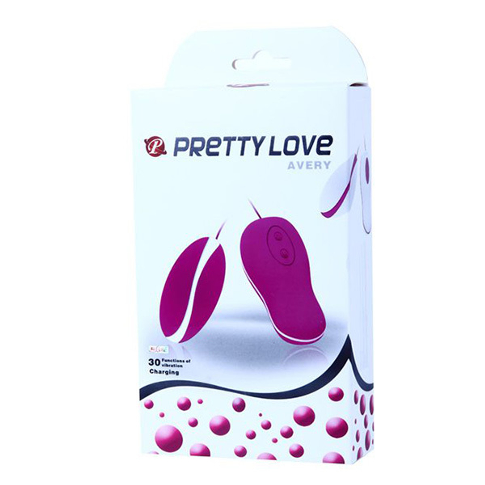 Продолговатое виброяйцо 6см с выносным пультом управления Pretty Love Avery BI-014294