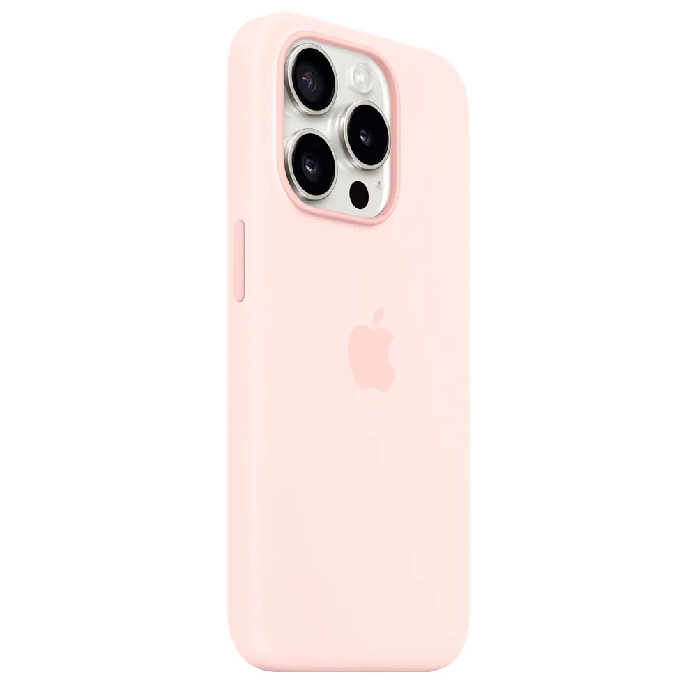 Силиконовый чехол с поддержкой MagSafe Apple Silicone Case для iPhone 15 Pro Max, Light Pink (Светло-розовый)