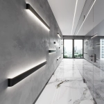 4294/40WL HIGHTECH ODL22 439 черный/металл Настенный светильник IP20 LED 40W 3245Лм 3000K FRAMANT