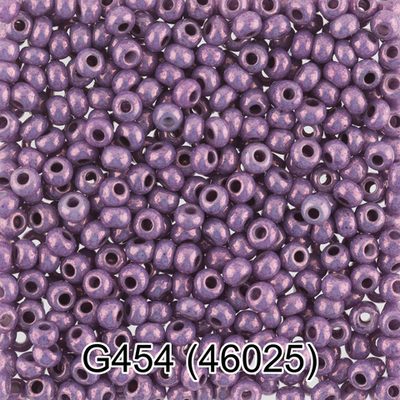 Бисер Чехия "GAMMA" круглый 7 10/0 2.3 мм G454 т.сиреневый ( 46025 )
