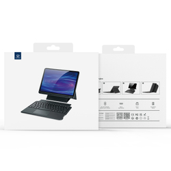 Защитный чехол подставка с клавиатурой (RUS) от Dux Ducis для Xiaomi Pad 6 и Pad 6 Pro, серия DK Series Keyboard, русская клавиатура с подсветкой