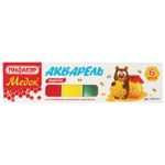 Краски акварельные ПИФАГОР "МЕДОК", 6 цветов, медовые, без кисти, картонная коробка, 191317
