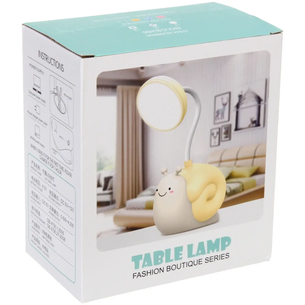 Настольная лампа «Sweet - Snail» LED, USB 0.6-4.2W 5V, Розовый