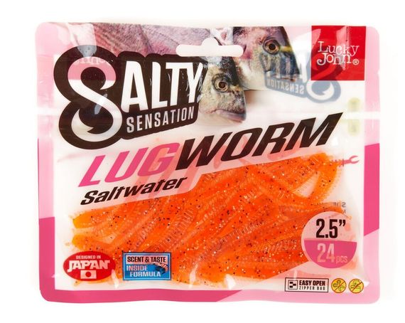 Черви съедоб. искусст. LJ Salty Sensation LUGWORM 2.5in (06.35)/F29 24шт.