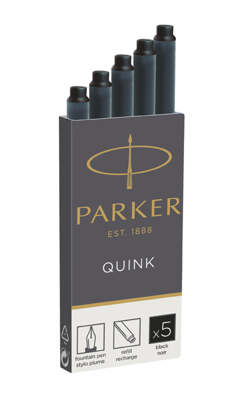 Картриджи - Parker, черный 5 шт.