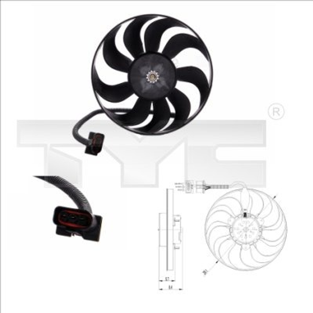 TYC - 8370001-TYC - Ventilator, hladenje motora