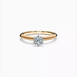 Кольцо из жёлтого золота с бриллиантом 0.22 карат💠Tiffany ✨exclusive✨ Единственное в наличии