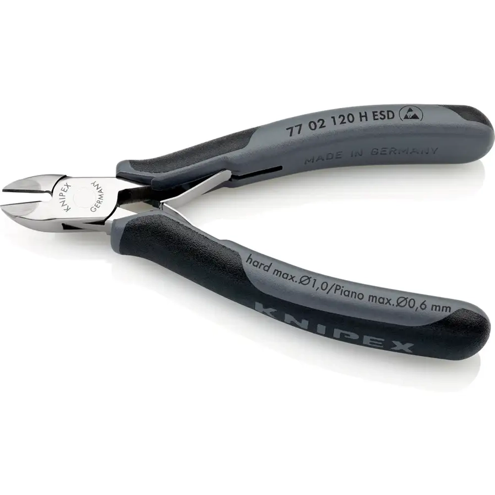 Кусачки боковые для электроники антистатические 120 мм Knipex 77 02 120 H ESD