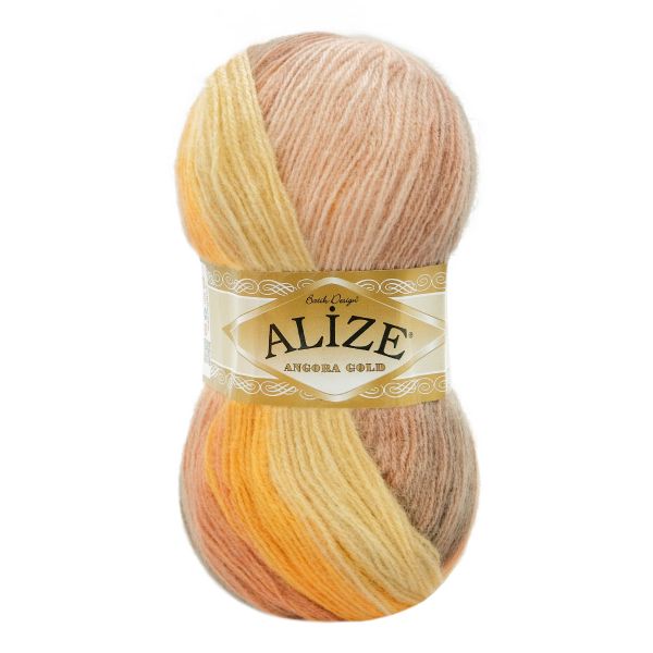 Пряжа Alize (Ализе) Angora Gold Batik / уп.5 мот. по 100 г, 550м, 4741 секционный A