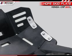 HDPE Skid Plate for Honda CRF300L. Plastic Skid plate CRF300L with linkage guard. Yamoto