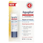 Aquaphor, Стик для восстановления губ + солнцезащитный крем, SPF 30, без отдушек, 4,8 г (0,17 унции)