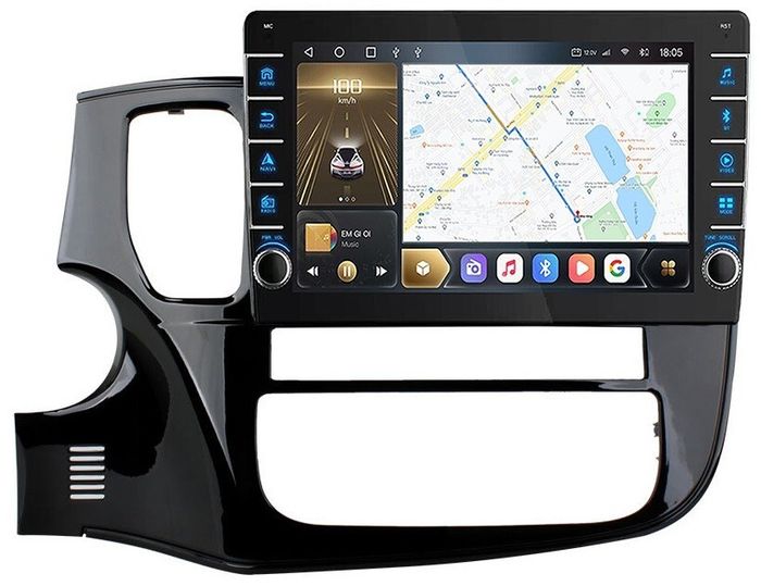 Магнитола для Mitsubishi Outlander 3 2012-2022 - Kuberg OL-1633 (кнопки и крутилки), Android 10, Быстрая, CarPlay, 4G SIM-слот