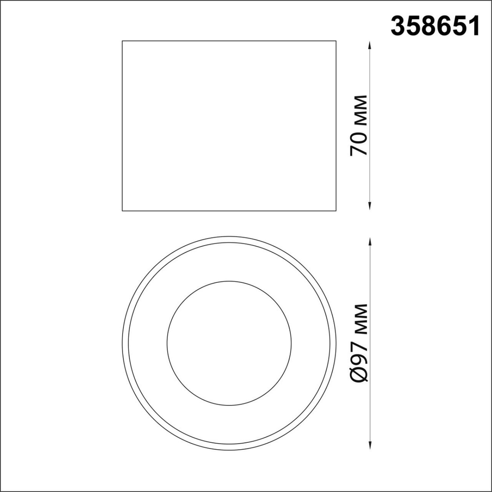 358651 OVER NT21 444 белый Светильник накладной светодиодный IP20 LED 4000К 12W 220V PATERA