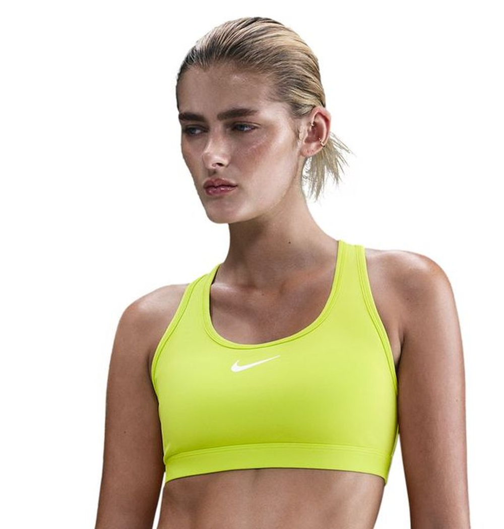 Теннисный бюстгальтер Nike Swoosh Medium Support Non-Padded Sports - cyber/white