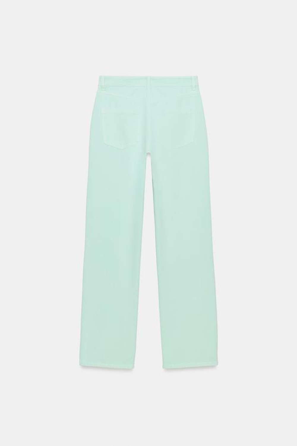 ZARA ДЖИНСЫ Z1975 REGULAR FIT LONG LENGTH С ВЫСОКОЙ ПОСАДКОЙ, СВЕТЛЫЙ МЯТНЫЙ