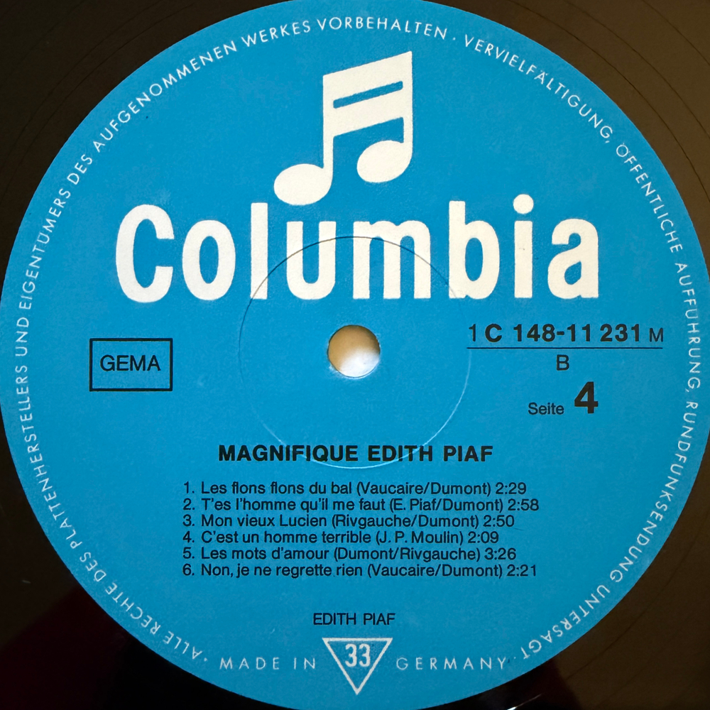 Edith Piaf ‎– Magnifique Edith Piaf 2LP (Германия)