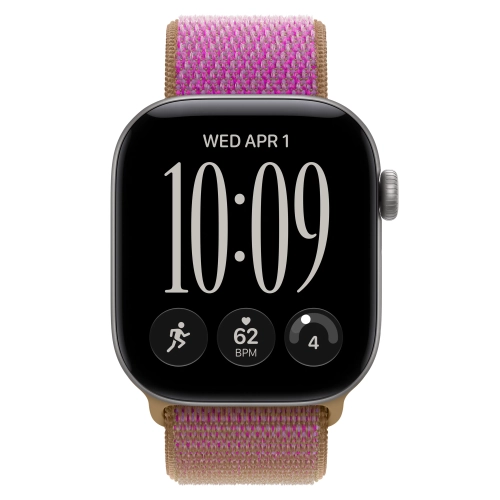 Умные часы Apple Watch Series 12 GPS, 42mm, Space Gray Aluminum Case with Magenta Sport Loop