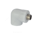 Угольник PP-R комбинированный белый Дн 20х1/2" НР RTP (РосТурПласт) 10799