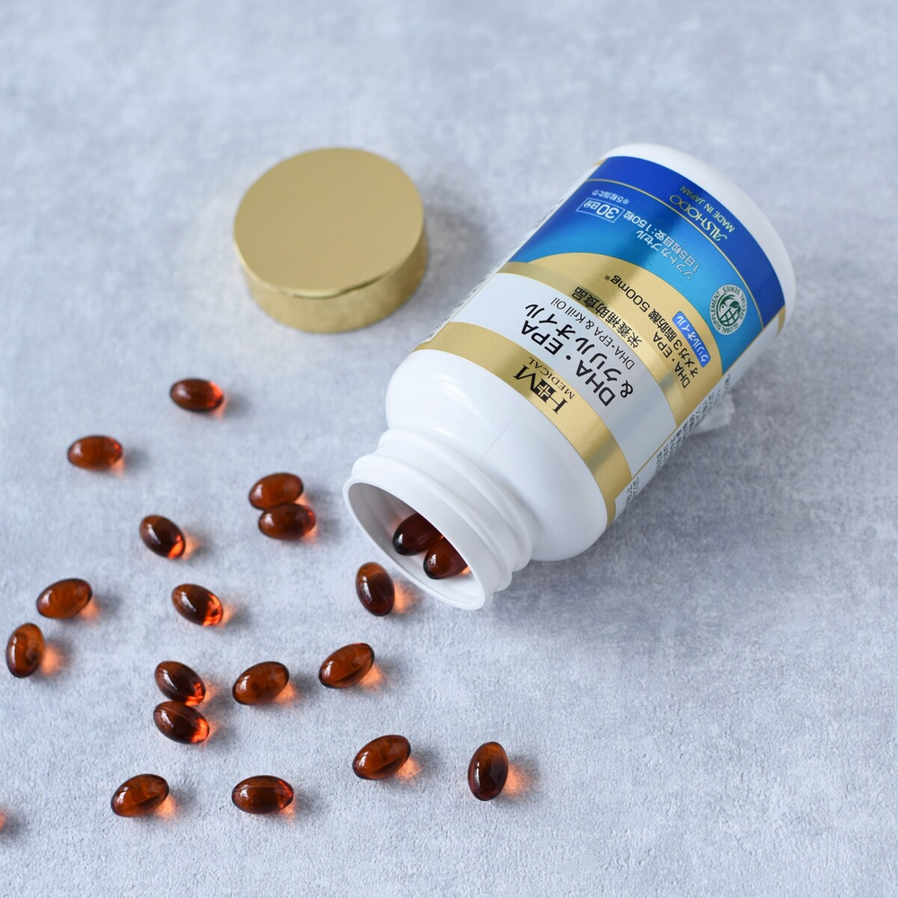 Биодобавка с Омега-3 и маслом криля AISHODO DHA・EPA & Krill Oil