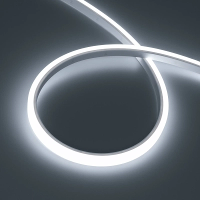 Лента герметичная WAVE-TOP-PU-A144-10x10mm 24V White5700 (5 W/m, IP68, 5m, wire x2) (Arlight, Вывод боковой, 3 года)